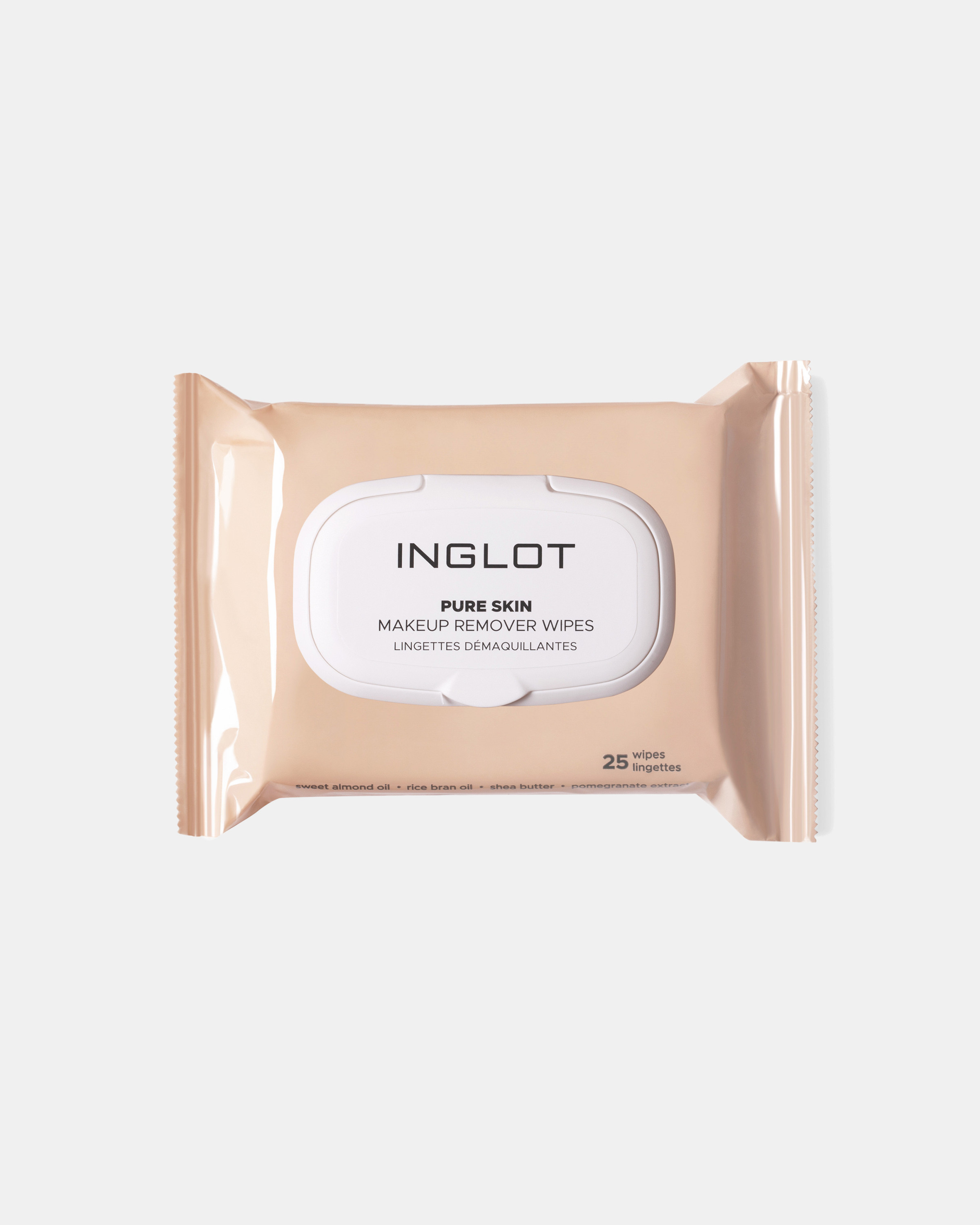 Серветки для зняття макіяжу INGLOT Pure Skin, 25 шт.