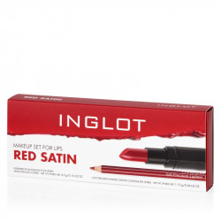 Набір сатінових помад Inglot RED SATIN MAKEUP SET FOR LIPS