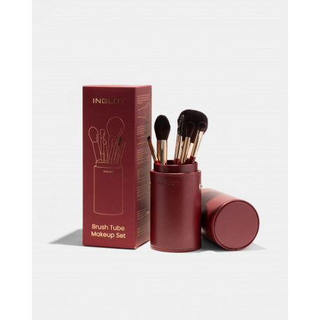 Набір пензликів для макіяжу BRUSH TUBE MAKEUP SET (Бордо)