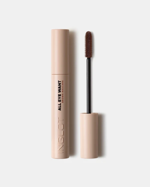 Коричнева туш INGLOT ALL EYE WANT Brown, 8,5 мл